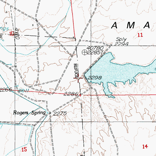 Topographic Map of Lake Number One Dam, NV