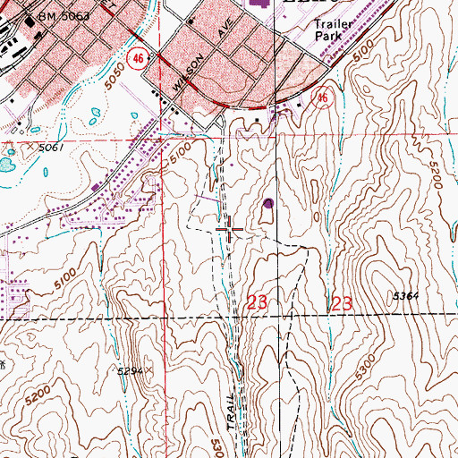 Topographic Map of South Side Wash Dam, NV
