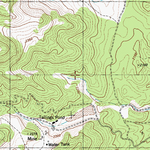 Topographic Map of Victoria Tailings Dam, NV