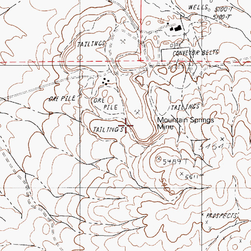 Topographic Map of Imco Tailings Dam, NV