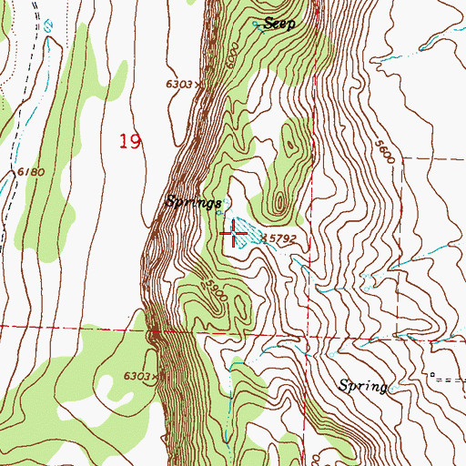 Topographic Map of Hill Dam Number Two, NV