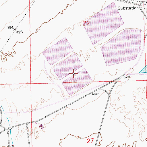Topographic Map of Evaporation Pond Number 6A Dam, NV