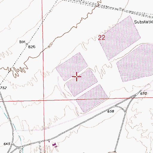 Topographic Map of Evaporation Pond Number 6B Dam, NV