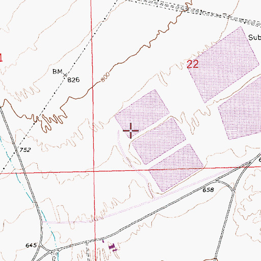 Topographic Map of Evaporation Pond Number 6C Dam, NV