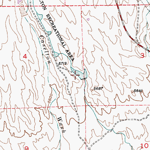 Topographic Map of Caselton Recreation Area Last Pond Dam, NV