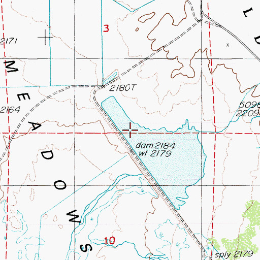 Topographic Map of Crystal Lake Dam, NV