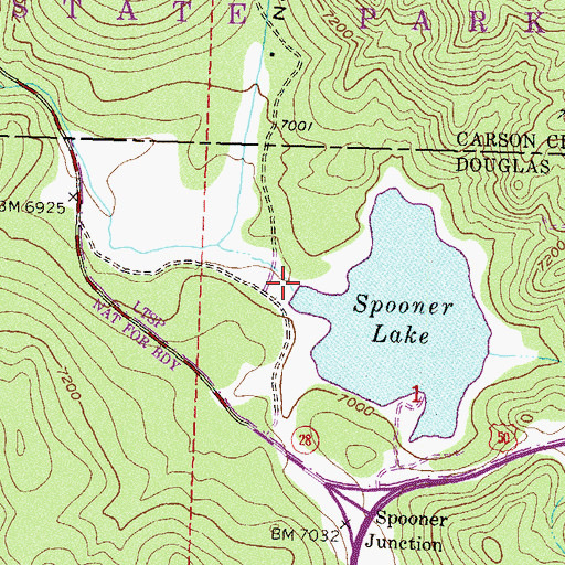 Topographic Map of Spooner Lake Dam, NV