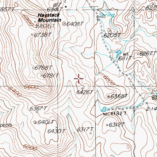 Topographic Map of Nevada Noname One Dam, NV