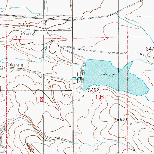 Topographic Map of Round Mountain Reservoir Dam, NV
