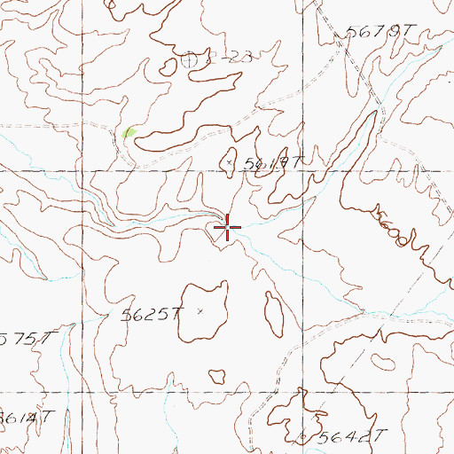 Topographic Map of Nevada Noname Three Dam, NV