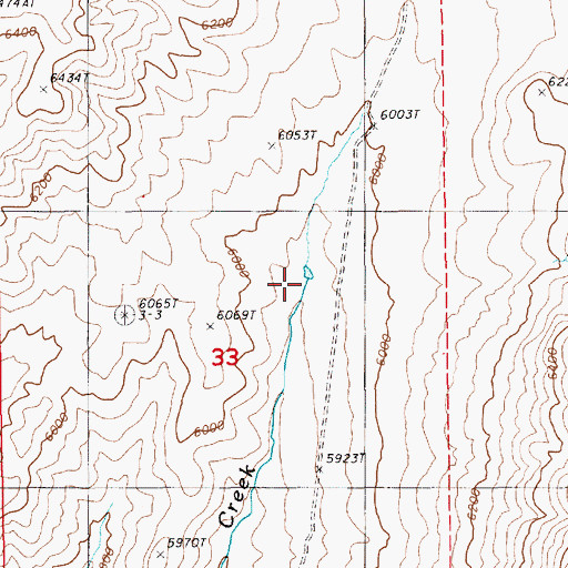 Topographic Map of Palisades Three Dam, NV