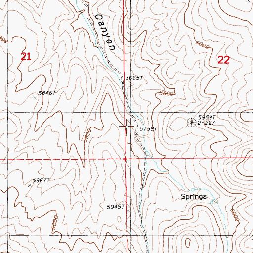 Topographic Map of Palisades Four Dam, NV