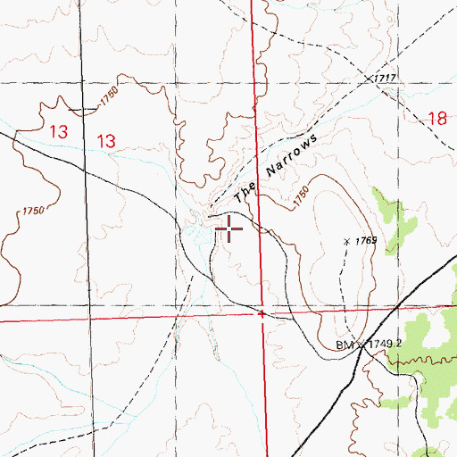 Topographic Map of Goshute Dam, NV