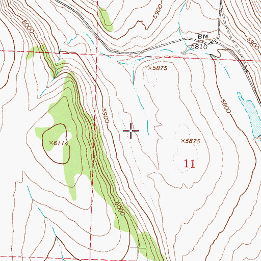 Topographic Map of Toney Reservoir Dam, NV