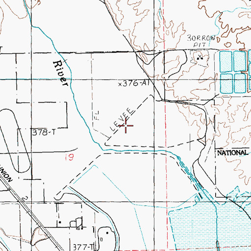 Topographic Map of Honeybee Dam, NV