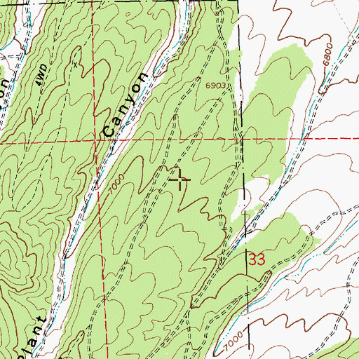 Topographic Map of Ice Plant Number One Dam, NV