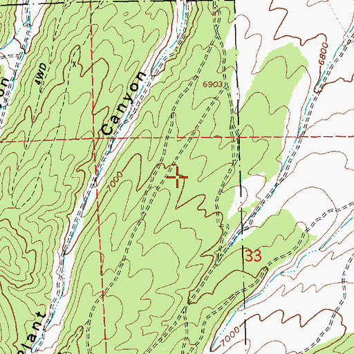Topographic Map of Ice Plant Number One Dam, NV