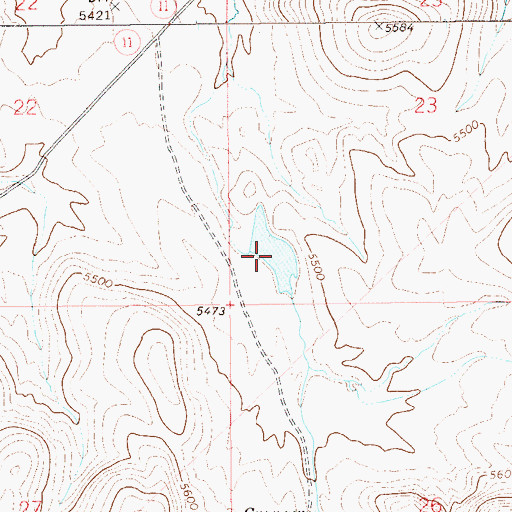 Topographic Map of Nevada Noname Two Dam, NV
