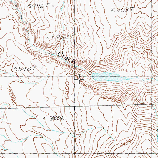 Topographic Map of Nevada Noname Four Dam, NV