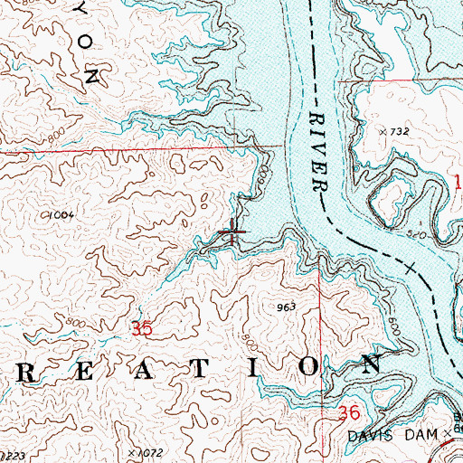 Topographic Map of Miners Cove, NV