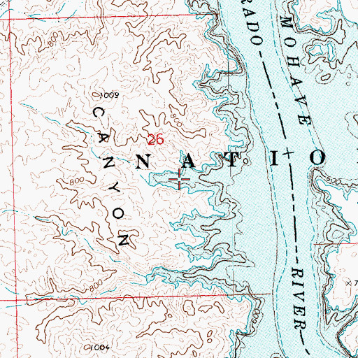 Topographic Map of Navajo Cove, NV
