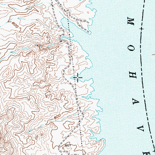 Topographic Map of Roman Cove, NV