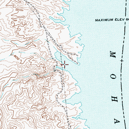 Topographic Map of Turtle Cove, NV