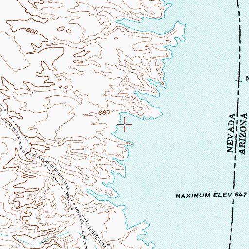 Topographic Map of Lone Tree Cove, NV