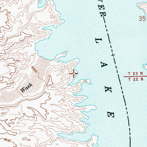 Topographic Map of Seven-Eleven Cove, NV