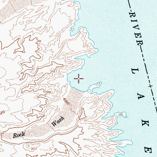 Topographic Map of White Rock Wash Cove, NV