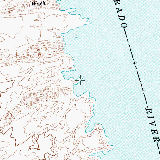 Topographic Map of Camp Thurman Coves, NV