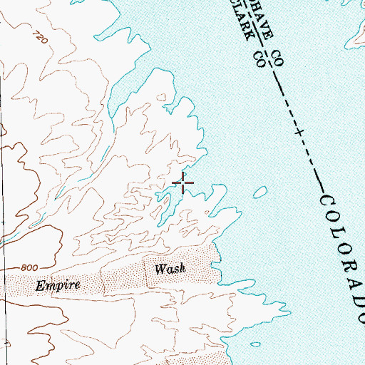 Topographic Map of Clam Cove, NV
