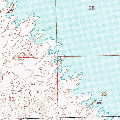 Topographic Map of Three Sisters Cove, NV