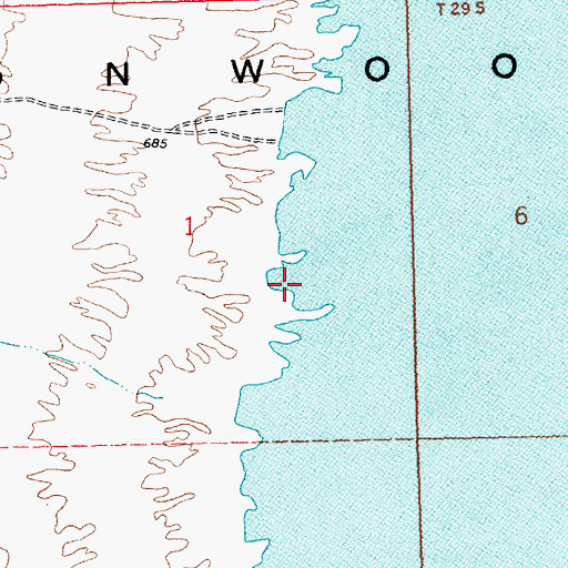 Topographic Map of Hog Farm Cove, NV