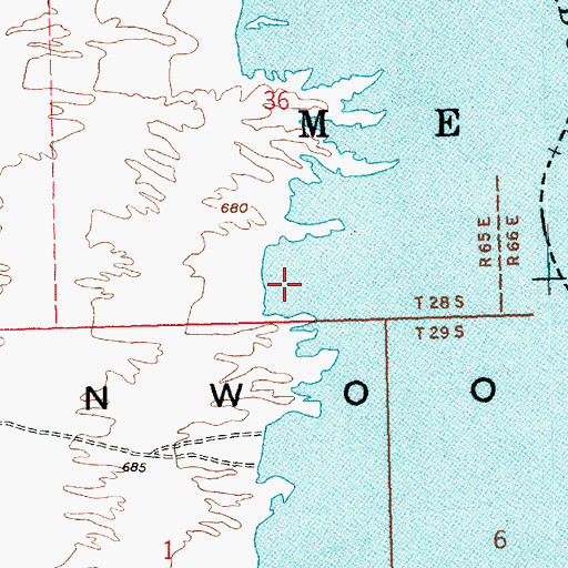 Topographic Map of Six Mile Area, NV