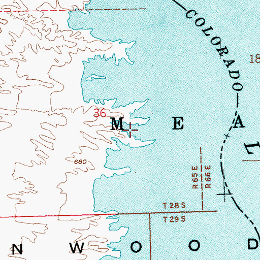 Topographic Map of Mesquite Cove, NV