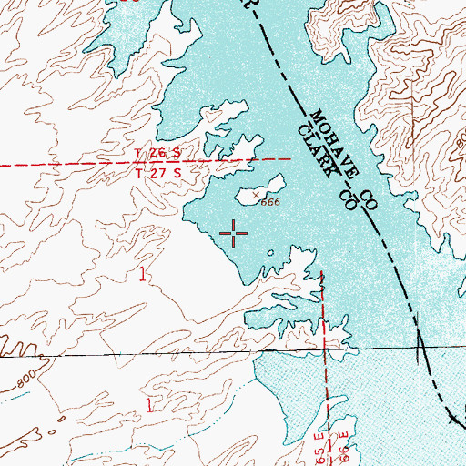 Topographic Map of Roadrunner Cove, NV