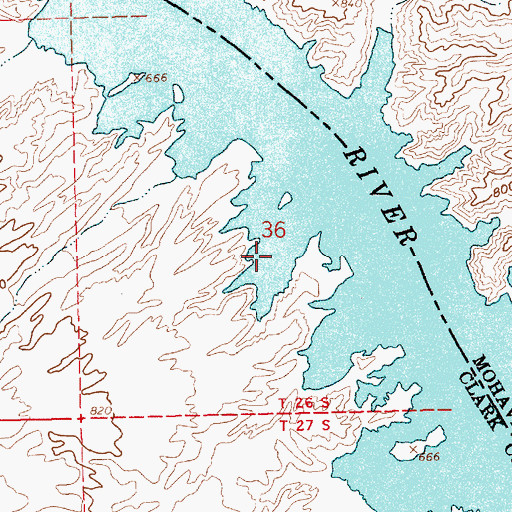 Topographic Map of Fox Cove, NV