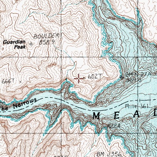 Topographic Map of East End Light, NV