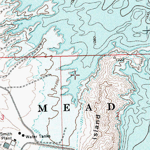 Topographic Map of Saddle Cove, NV