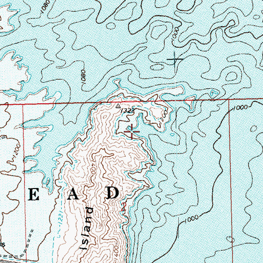 Topographic Map of Moon Cove, NV