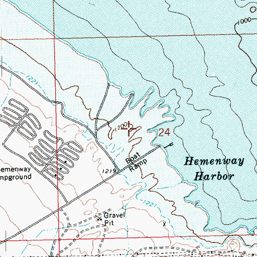 Topographic Map of Special Events Beach, NV