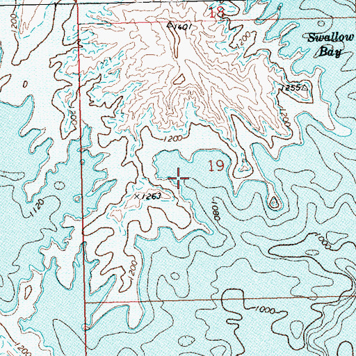 Topographic Map of Roadrunner Cove, NV