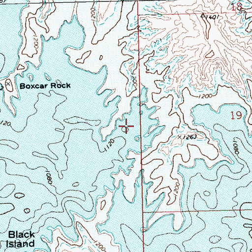 Topographic Map of Salamander Cove, NV