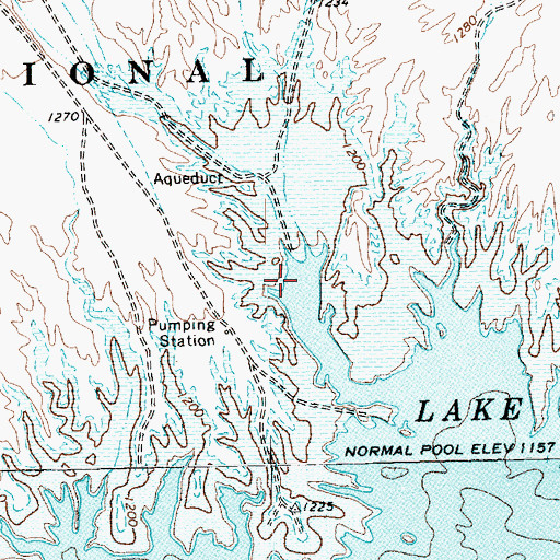 Topographic Map of Lower Government Wash Cove, NV