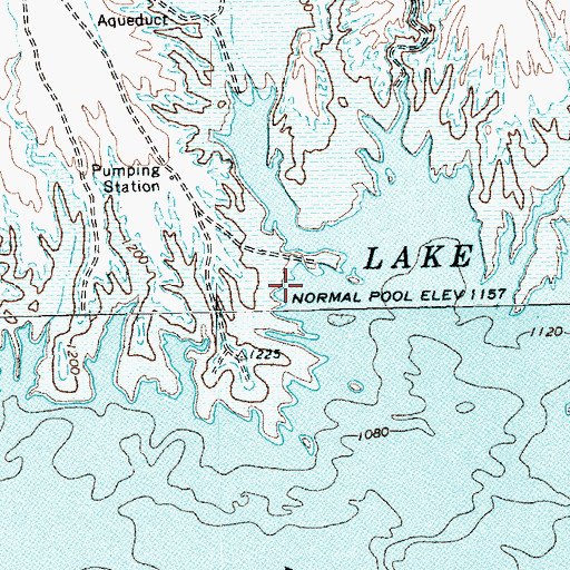 Topographic Map of Upper Government Wash Cove, NV