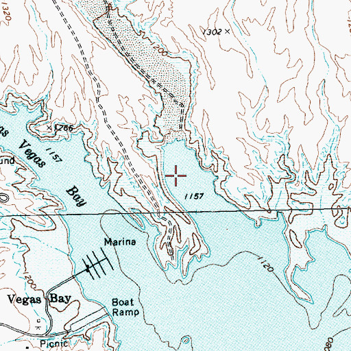Topographic Map of Lower Gypsum Wash Cove, NV