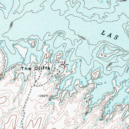 Topographic Map of Pitch Fork Cove, NV