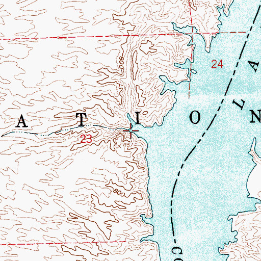 Topographic Map of Red Cap Cove, NV