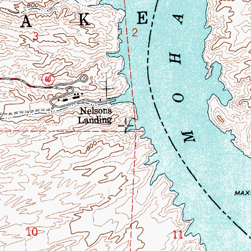 Topographic Map of Placer Cove, NV